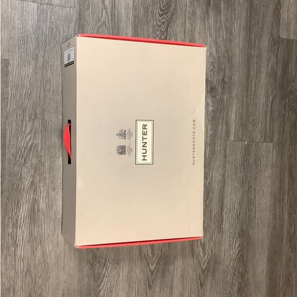 HUNTER Sz 7 Melody Blue Original Back Adjustable Gloss Rain Boots Pull On LM1-24 - Picture 8 of 10